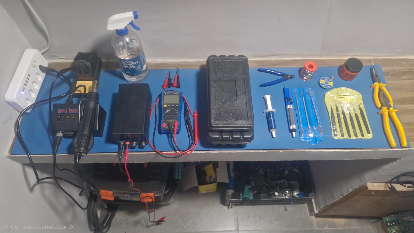 Ferramentas e equipamentos de precisão utilizados na Eletrônica Kairos
